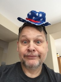 Richard with Small Dog Hat, 10-27-16